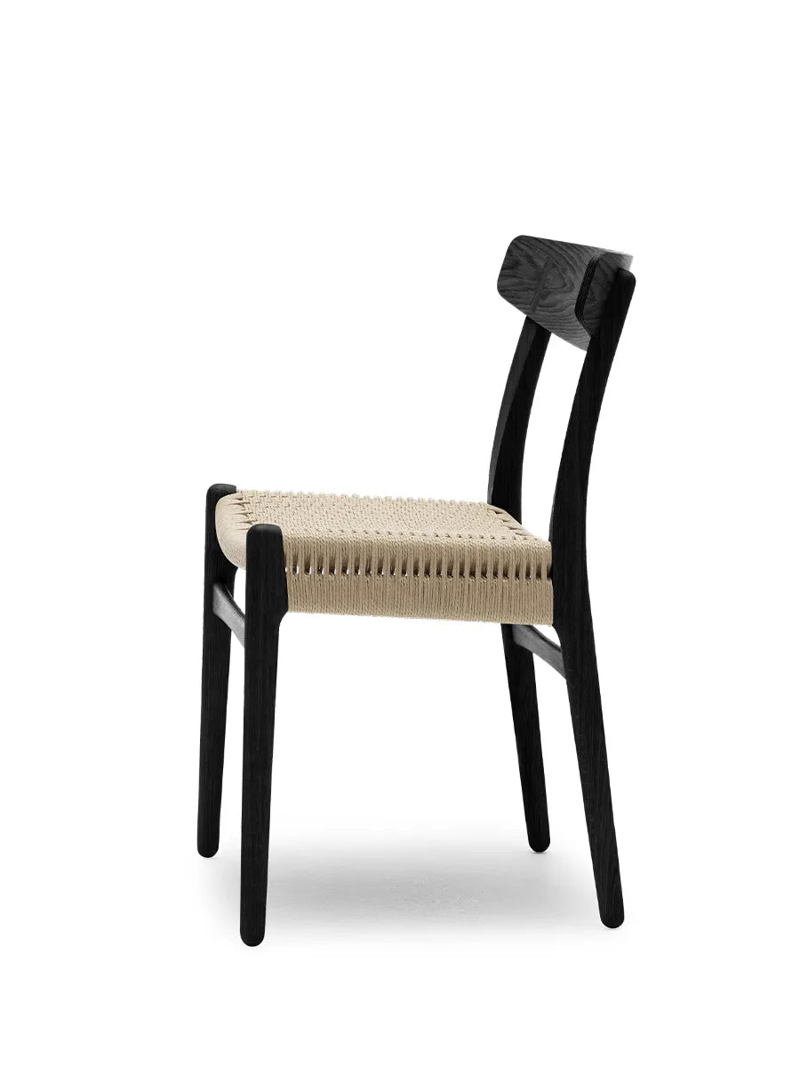 CH23 Spisestol, sort eg af Hans J. Wegner