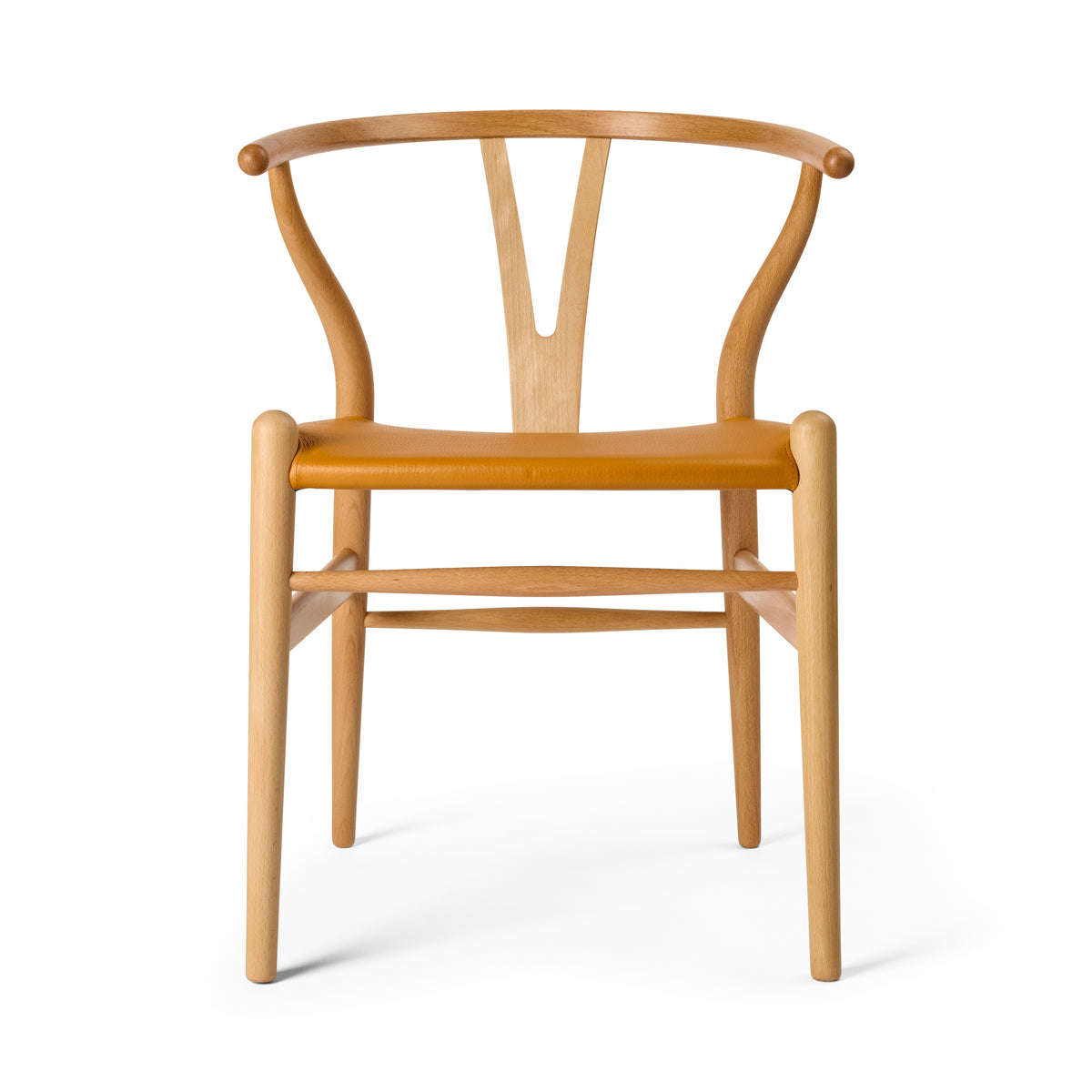 Y-stol CH24P, Bøg olie med Loke 7050 læder af Hans J. Wegner - 1 - Jacobsen Plus