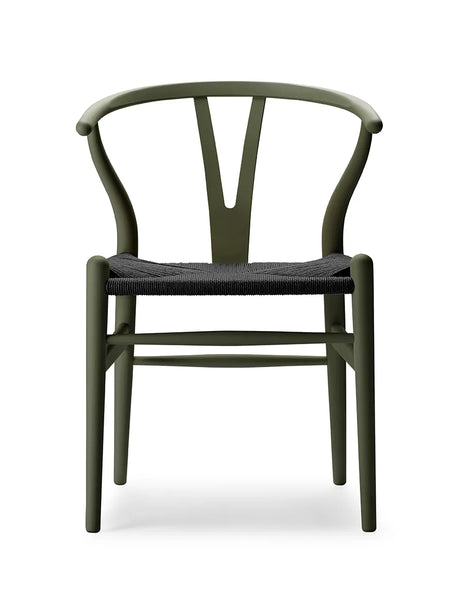Y-stol CH24 Soft Seaweed med sort flet af Hans J. Wegner - 1 - Jacobsen Plus