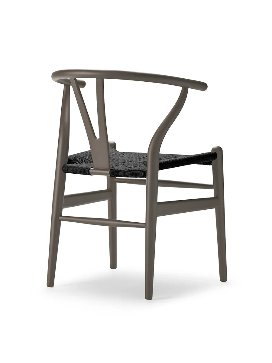 Y-stol CH24 Soft Slate med sort flet af Hans J. Wegner