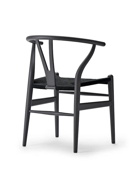 Y-stol CH24 Soft Anthracite Grey med sort flet af Hans J. Wegner - 2 - Jacobsen Plus