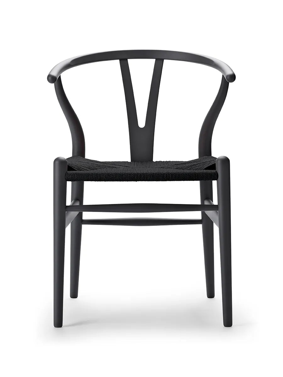 Y-stol CH24 Soft Anthracite Grey med sort flet af Hans J. Wegner