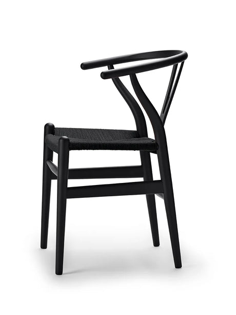 Y-stol CH24 Soft Black med sort flet af Hans J. Wegner - 3 - Jacobsen Plus