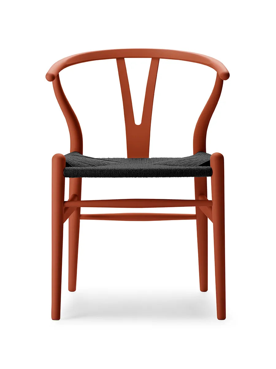 Y-stol CH24 Soft Terracotta med sort flet af Hans J. Wegner