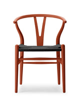 Y-stol CH24 Soft Terracotta med sort flet af Hans J. Wegner