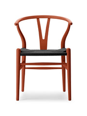 Y-stol CH24 Soft Terracotta med sort flet af Hans J. Wegner