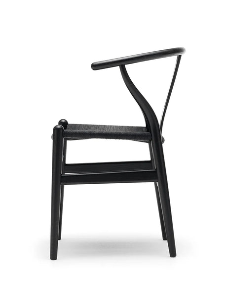 Y-stol CH24, sort eg med sort flet af Hans J. Wegner - 3 - Jacobsen Plus
