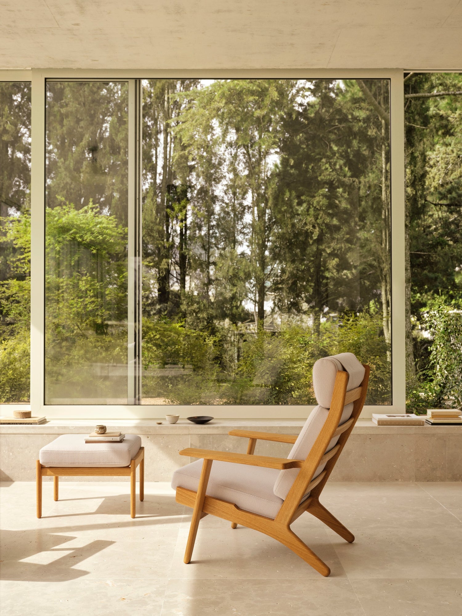 CH291 loungestol, eg olie af Hans J. Wegner