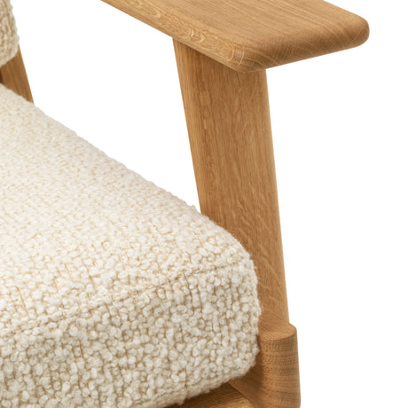 CH292 2 pers. sofa af Hans J. Wegner - Olieret eg - Bute Storr 1501 eggshell - Jacobsen Plus