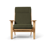 CH291 loungestol af Hans J. Wegner - Olieret eg - Bute Storr 3721 Camouflage - Jacobsen Plus