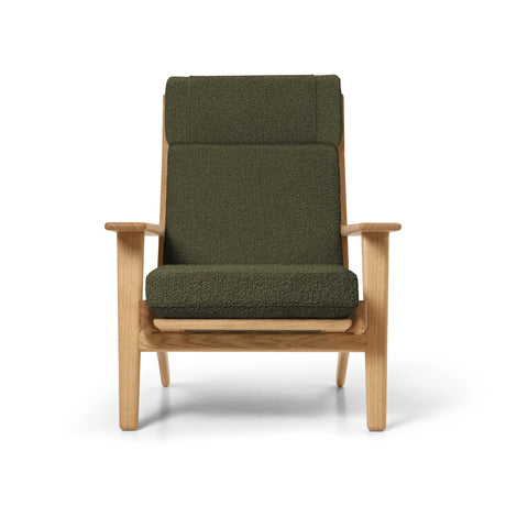 CH291 loungestol af Hans J. Wegner - Olieret eg - Bute Storr 3721 Camouflage - Jacobsen Plus