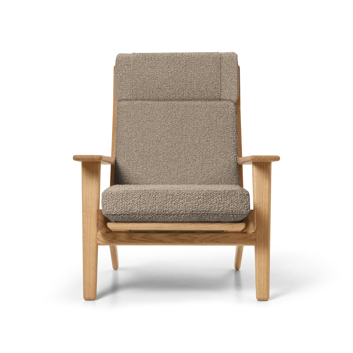 CH291 loungestol af Hans J. Wegner - Olieret eg - Bute Storr 8006 Natural - Jacobsen Plus