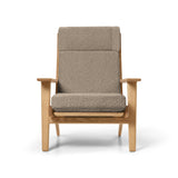 CH291 loungestol af Hans J. Wegner - Olieret eg - Bute Storr 8006 Natural - Jacobsen Plus