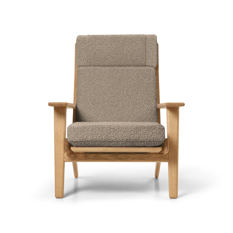 CH291 loungestol af Hans J. Wegner - Olieret eg - Bute Storr 8006 Natural - Jacobsen Plus