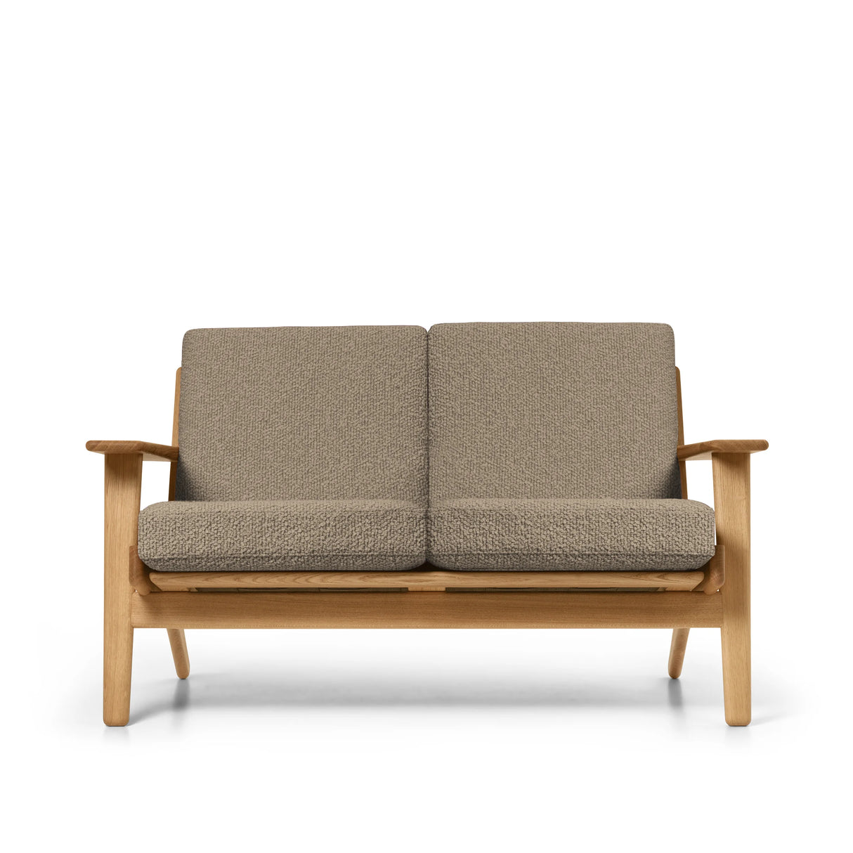 CH292 2 pers. sofa af Hans J. Wegner - Olieret eg - Bute Storr 8006 natural - Jacobsen Plus