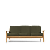 CH293 3 pers. sofa af Hans J. Wegner - Olieret eg - Bute Storr 3732 camouflage - Jacobsen Plus