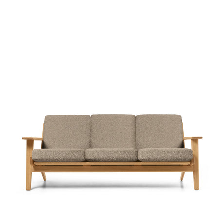 CH293 3 pers. sofa af Hans J. Wegner - Olieret eg - Bute Storr 8006 natural - Jacobsen Plus