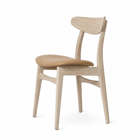 CH30P Spisestol, sæbebehandlet eg, Thor 325 læder af Hans J. Wegner - 2 - Jacobsen Plus