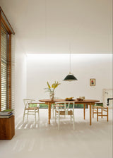 Hans J. Wegner spisebordssæt, 1 x Special Edition CH338 spisebord i Teak/Eg mix, 6 x Y-stole CH24 i Teak fra Carl Hansen & Søn - 2 - Jacobsen Plus
