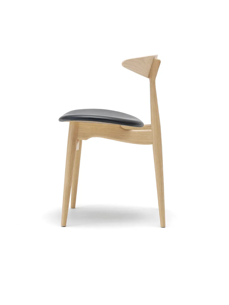 CH33 Stol, sæbebehandlet eg/sort læder af Hans J. Wegner - 4 - Jacobsen Plus