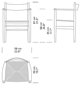 CH37 Stolen af Hans J. Wegner - Bøg / Sæbe / Natur - Jacobsen Plus