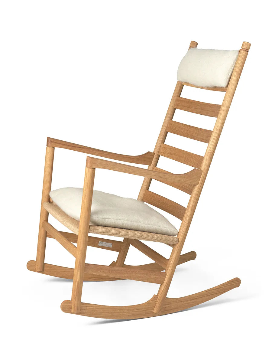 CH45 Gyngestol af Hans J. Wegner - Eg olie - hyndesæt i yeti - Jacobsen Plus