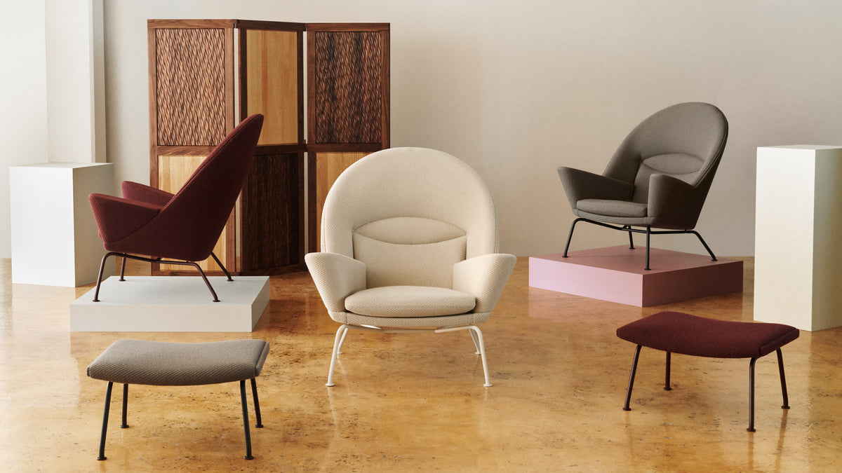 CH446 Skammel, Umi tekstil af Hans J. Wegner