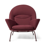 CH468 Oculus Chair, Umi tekstil af Hans J. Wegner - Umi 64291 med Deep Burgundy stel - Jacobsen Plus