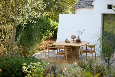 Mellow havebord, kvadratisk fra Cane-line - Travertine look - Jacobsen Plus