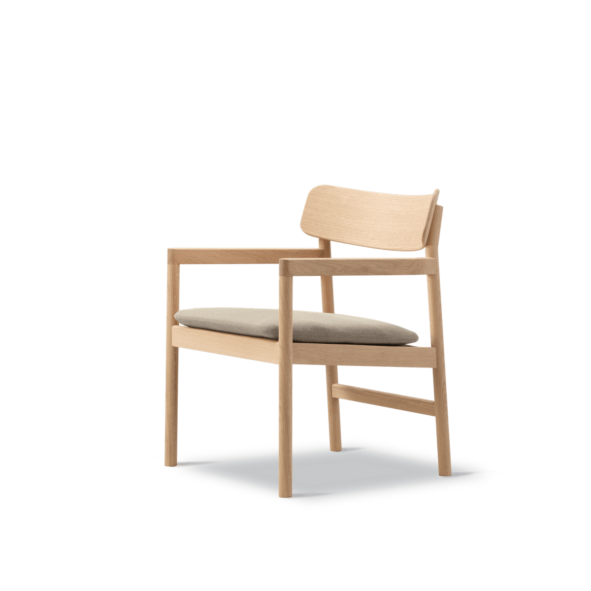 Fredericia Furniture CM3546 Post loungestol af Cecilie Manz - Lys olieret eg - Vidar 222 - Jacobsen Plus