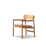 Fredericia Furniture CM3546 Post loungestol af Cecilie Manz - Olieret eg - Vidar 222 - Jacobsen Plus