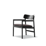 Fredericia Furniture CM3546 Post loungestol af Cecilie Manz - Sortlakeret eg - Vidar duo 198 - Jacobsen Plus