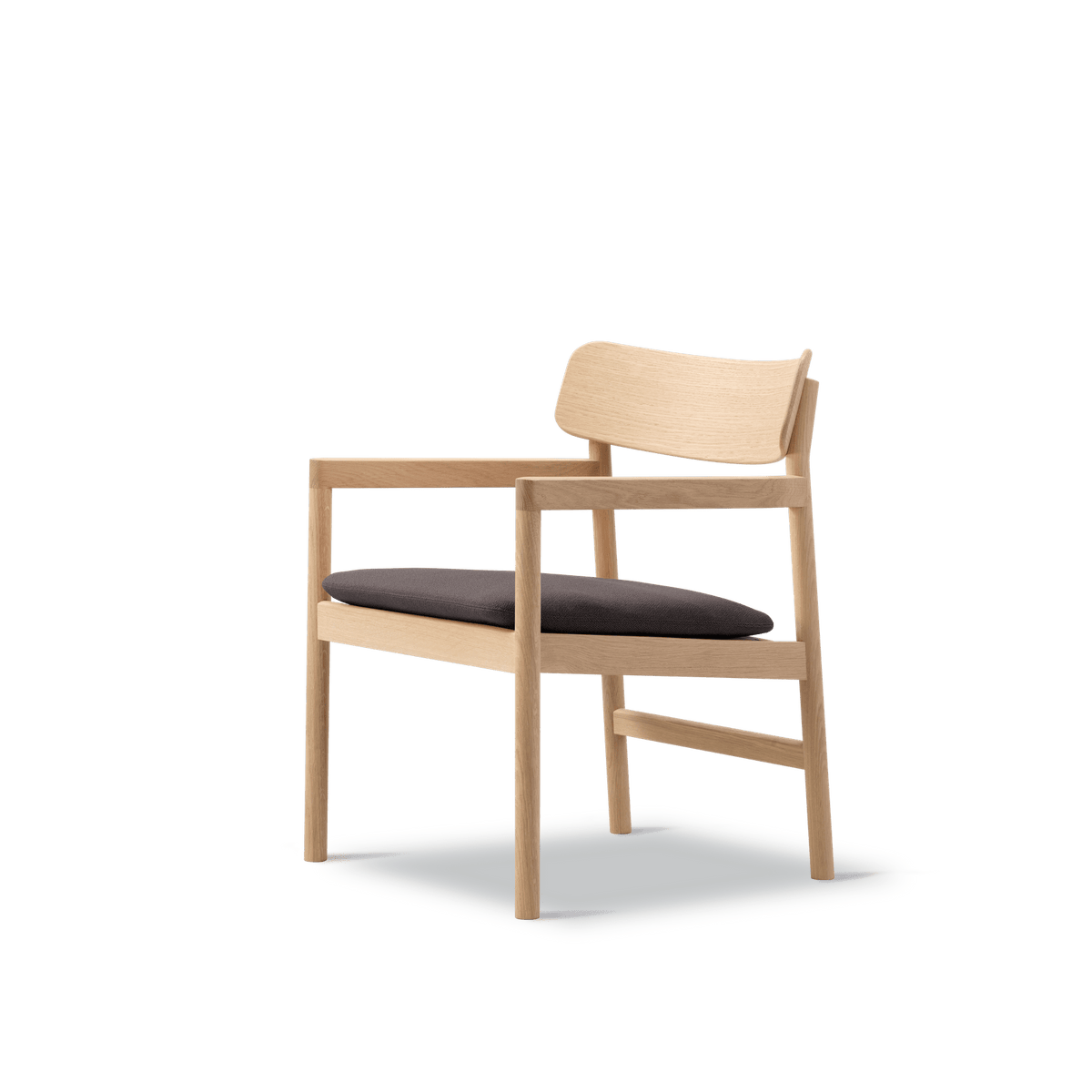 Fredericia Furniture CM3546 Post loungestol af Cecilie Manz - Lys olieret eg - Vidar duo 198 - Jacobsen Plus