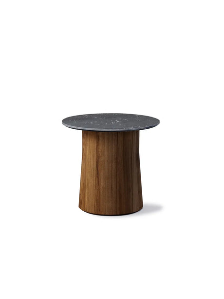 Niveau Coffee Table Ø 45 cm fra Fredericia Furniture - H 42 - Black Marquina - Jacobsen Plus