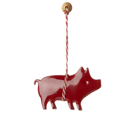 Metal ophæng, gris rød fra Maileg - 1 - Jacobsen Plus