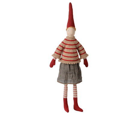 Maileg - Pixy size 3, pige med stribet strikket sweater - 1 - Jacobsen Plus