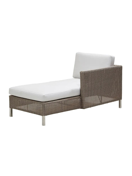Connect Chaiselong, venstre fra Cane-line - White, Cane-line Natté - Jacobsen Plus