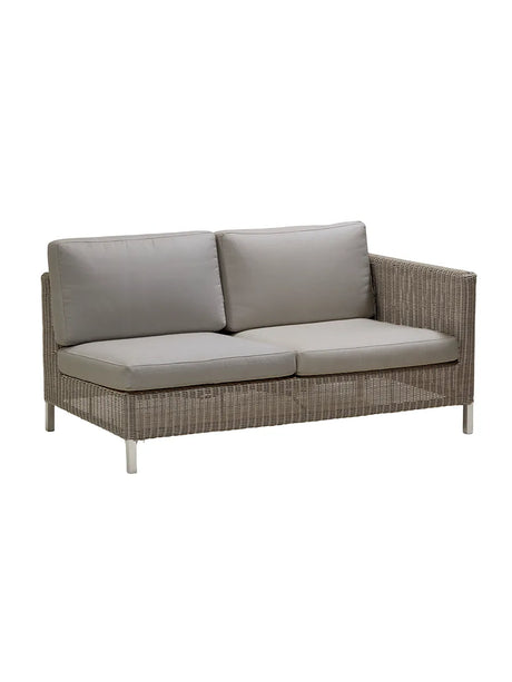Connect 2 pers Modulsofa, venstre fra Cane-line - Taupe, Cane-line Natté - Jacobsen Plus
