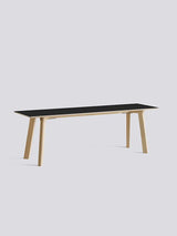 CPH Deux 215 Bænk fra Hay - L140 x B35 x H45 cm / Ink black laminat / Ubehandlet bøg - Jacobsen Plus