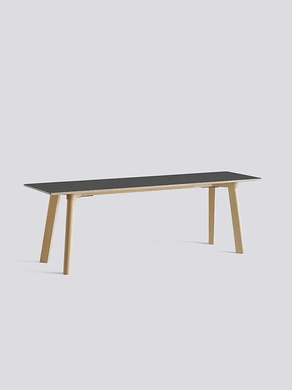 CPH Deux 215 Bænk fra Hay - L140 x B35 x H45 cm / Stone grey laminat / Ubehandlet bøg - Jacobsen Plus