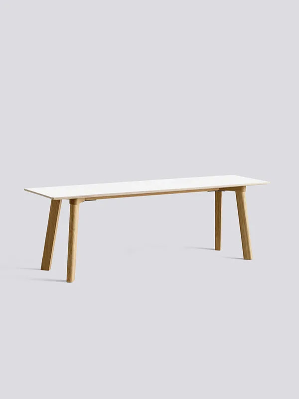 CPH Deux 215 Bænk fra Hay - L140 x B35 x H45 cm / Pearl white laminat / Matlakeret eg - Jacobsen Plus