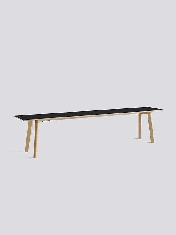 CPH Deux 215 Bænk fra Hay - L200 x B35 x H45 cm / Ink black laminat / Ubehandlet bøg - Jacobsen Plus