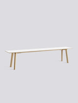 CPH Deux 215 Bænk fra Hay - L200 x B35 x H45 cm / Pearl white laminat / Ubehandlet bøg - Jacobsen Plus