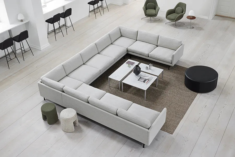 Piloti Bord, hvid carrara fra Fredericia Furniture