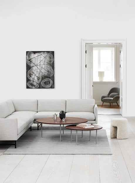 Wegner Ox Table fra Fredericia Furniture - Ø80 cm / Eg - oliebehandlet / H: 35 cm - Jacobsen Plus
