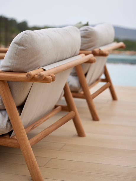 Sticks Loungestol, teak fra Cane-line - Sand, Cane-line Natté - Jacobsen Plus