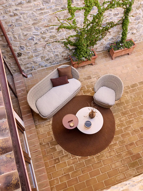 Coast Loungestol med. Swivel, sand fra Cane-line - Sand, Cane-line Natté - Jacobsen Plus