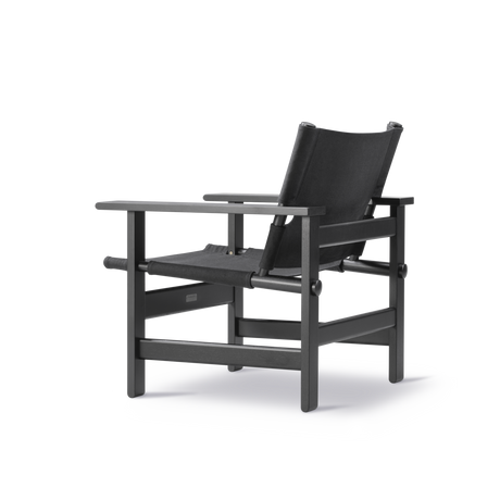 The Canvas Chair, sortlakeret eg sort canvas af Børge Mogensen - 3 - Jacobsen Plus