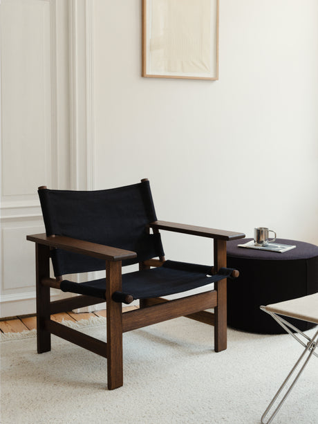 The Canvas Chair, røget eg sort canvas af Børge Mogensen - 3 - Jacobsen Plus