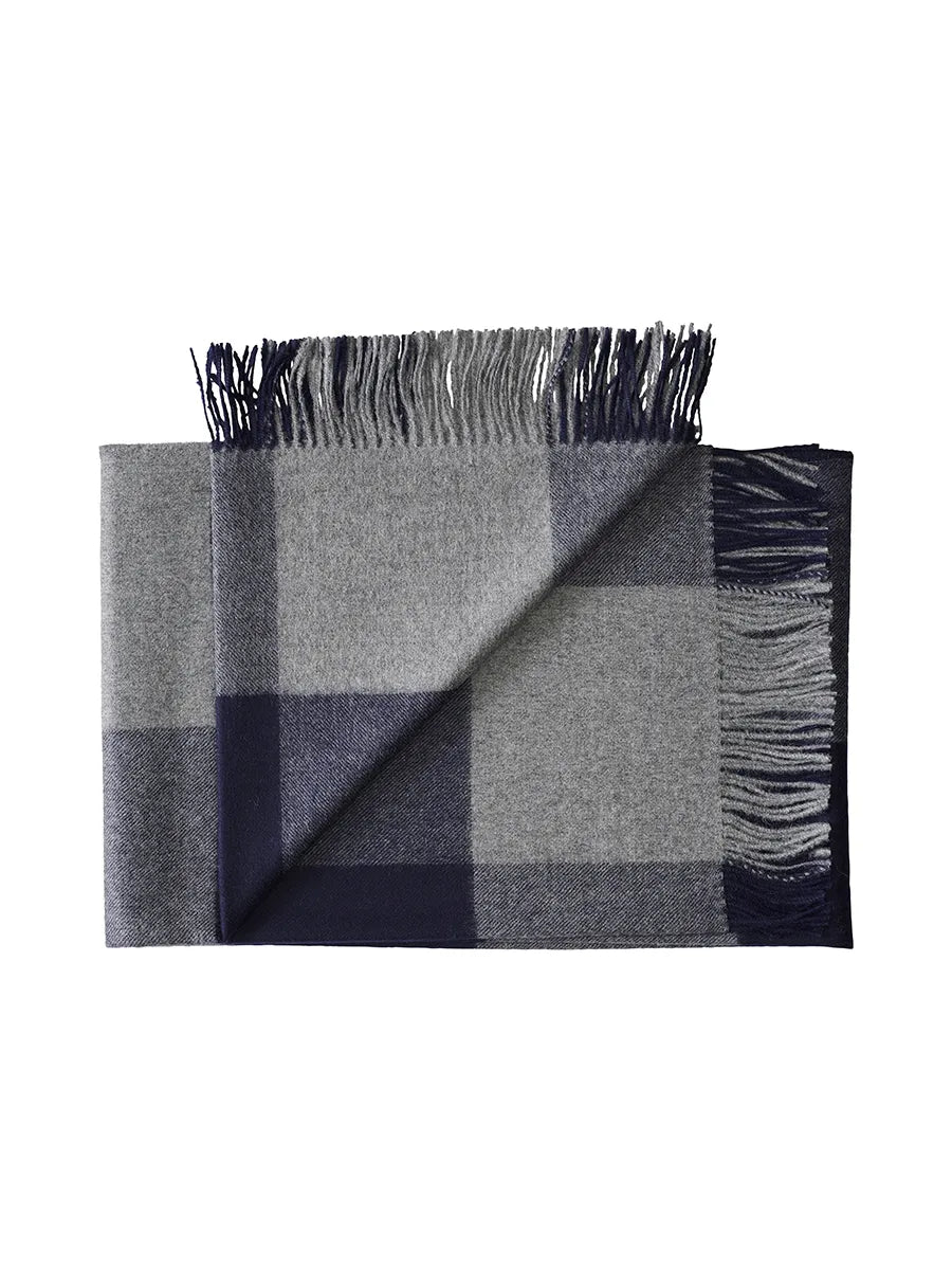 Caracas Plaid, marina fra Silkeborg Uldspinderi - 1 - Jacobsen Plus